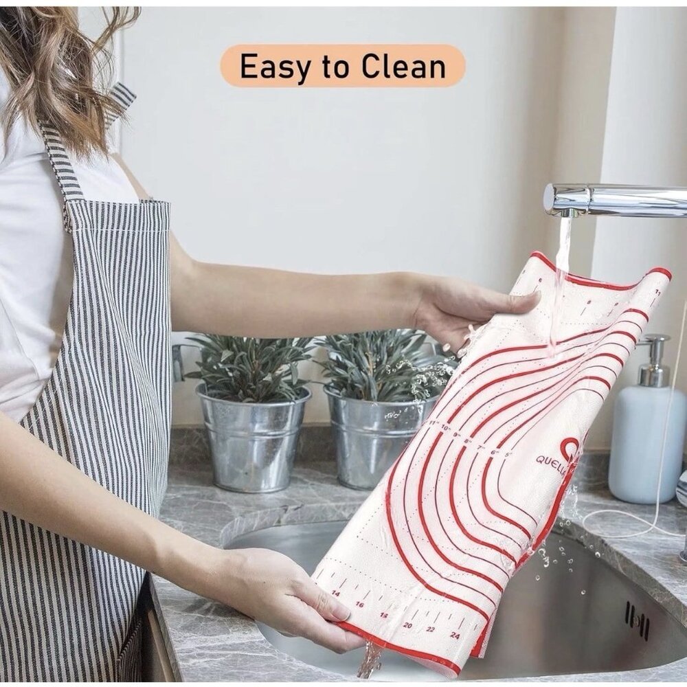Silicone Pastry Baking Mat Dough - 16X24Inch Large Non Stick Slip Cookie Bread - Picture 2 of 9